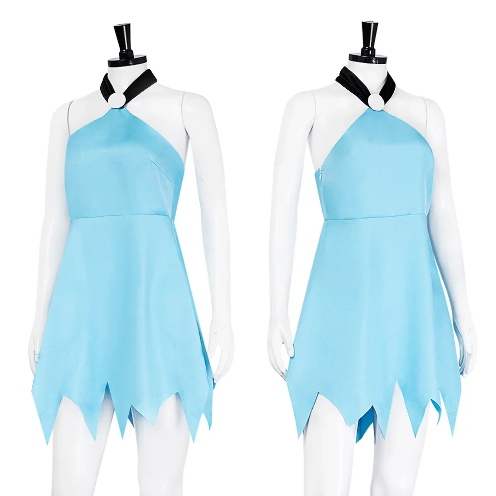 

Anime Flintstone Cosplay Betty Rubble Costume Dress For Adult Women Girls Halloween Carnival Masquerade Disguise Suit