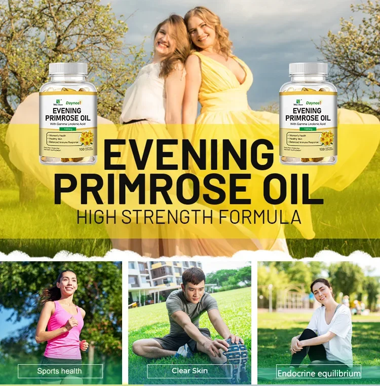 1 bottle of evening primrose oil soft capsule balanced nutrition helps improve hair health and rheumatism health food