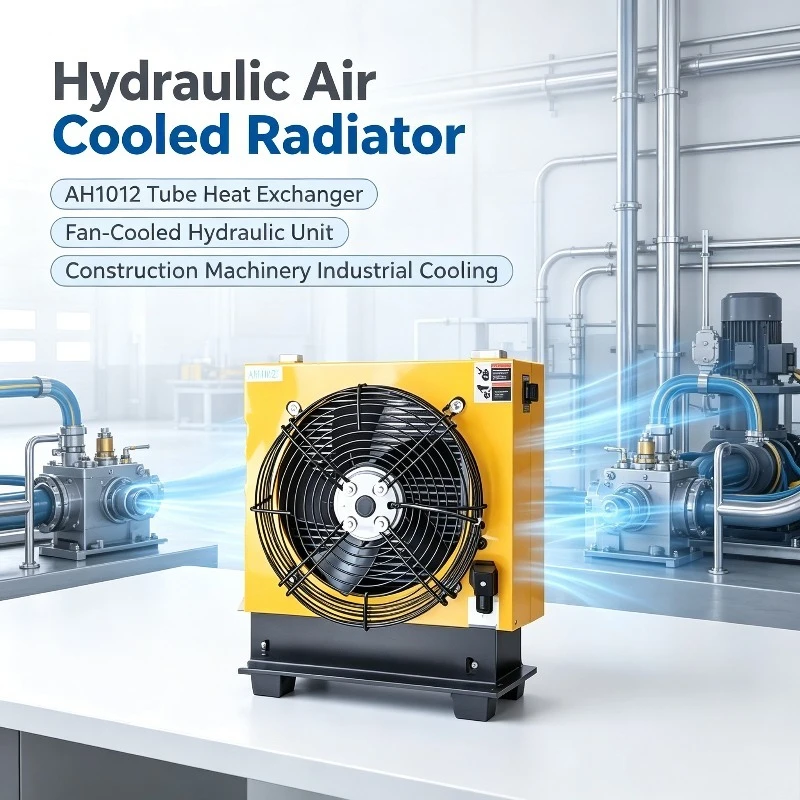 AH1012 Hydraulic Air Cooled Radiator, Tube Heat Exchanger with Fan for Construction Machinery Industrial Cooling System