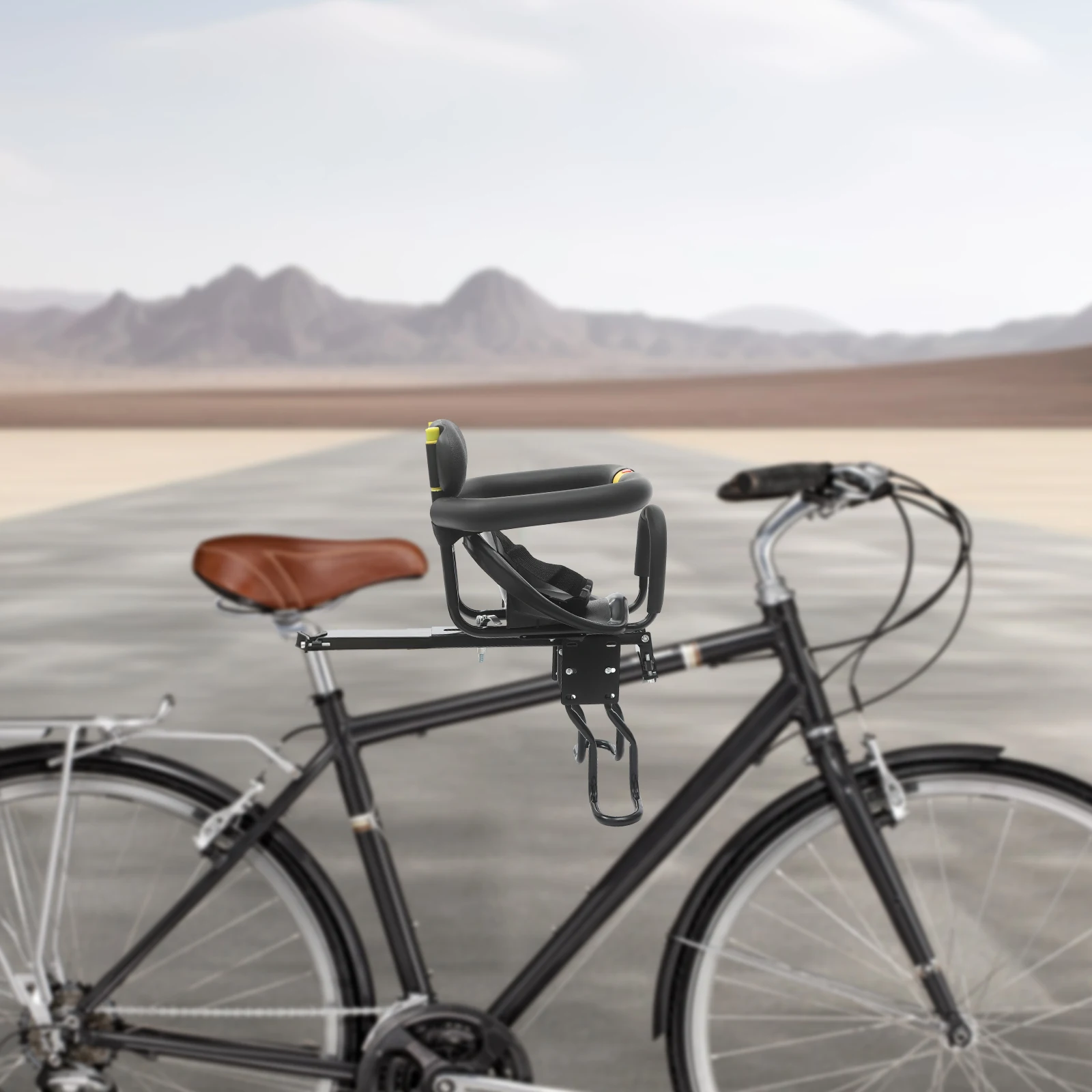 

Черное детское велосипедное сиденье, универсальное переднее сиденье для горного велосипеда, регулируемое детское сиденье, безопасное сиденье для велосипеда, грузоподъемность Макс. 35 кг