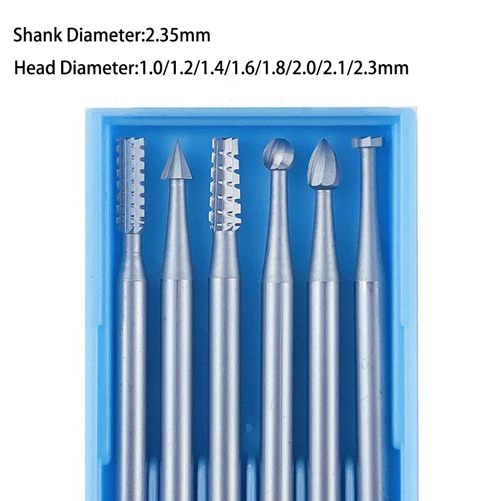 

High-Speed Steel Micro Bur Set for Walnut Carving Woodworking Metal Rotary Tool Drill Bits Precision Engraving Milling Cutters