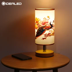 Table lamp smart wifi bulb Indoor Modern Vintage Bedside Lamp Shade Desk Light Cover Holder Lampshades Bedside Lamp Night Light