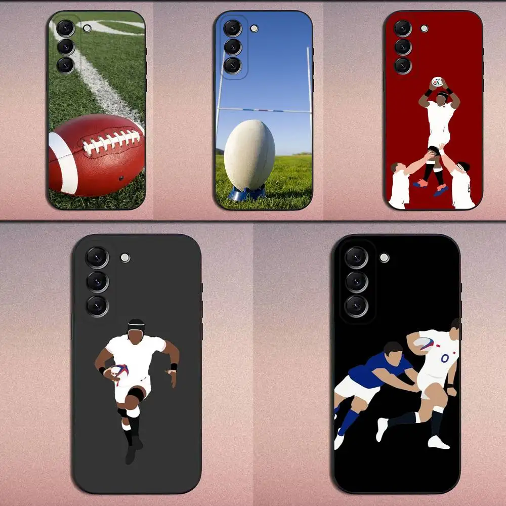 

Rugby American Football Sport Phone Case For Samsung Galaxy A20,A21s,A22,A31,A32,A52,A53,A72,73,A80 Soft Black Cover