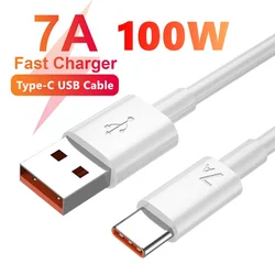 7A 100W Super Fast Charge Type C USB Cable for Huawei Mate 60 Nova 10 Honor Xiaomi Redmi POCO OPPO Reno iQOO Quick Charger Cable