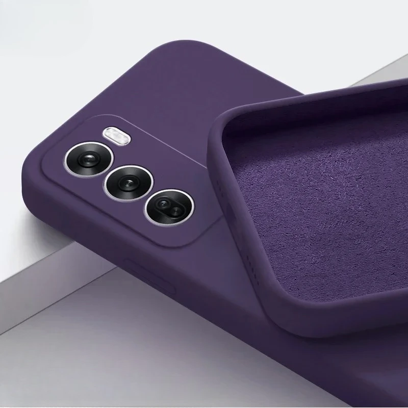 حافظة هاتف حماية للكاميرا من السيليكون السائل لهاتف OPPO Reno12 Reno 12 Pro 12 Pro 5G غطاء خلفي ناعم متدفق