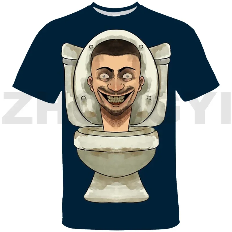 

Summer 3D Skibidi Toilet Graphic T Shirts Kids Sport Short Sleeve Hip Hop Men Clothing Tops Female Tees O-Neck Oversized T Shirt