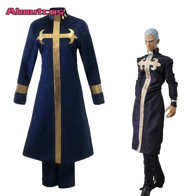 Aboutcos Anime JOJO's Bizarre Adventure Cospaly Enrico Pucci Cosplay Costumes Men Halloween Sets Custom Maid