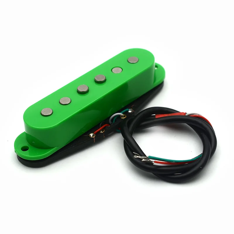

Guitar Single Coil Stack Pickup Noiseless Alnico 5 –4-Conductor Wire – Independent Coil Split Capable For ST Guitar Parts
