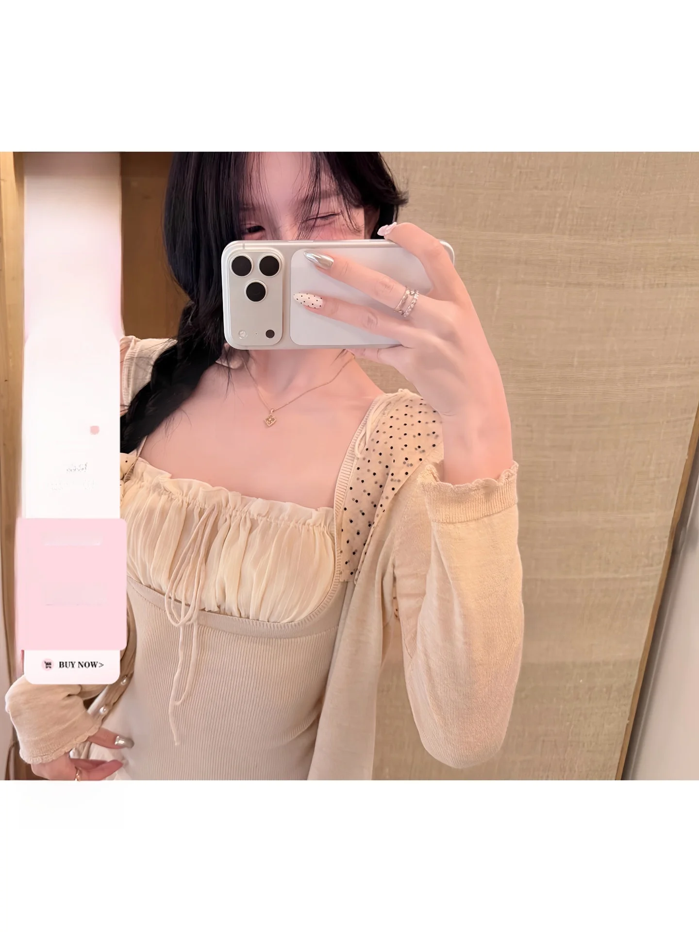 

Вязаный кардиган из смесовой шерсти в горошек, женский, весенне-летний, в корейском стиле, свободного кроя, с длинными рукавами