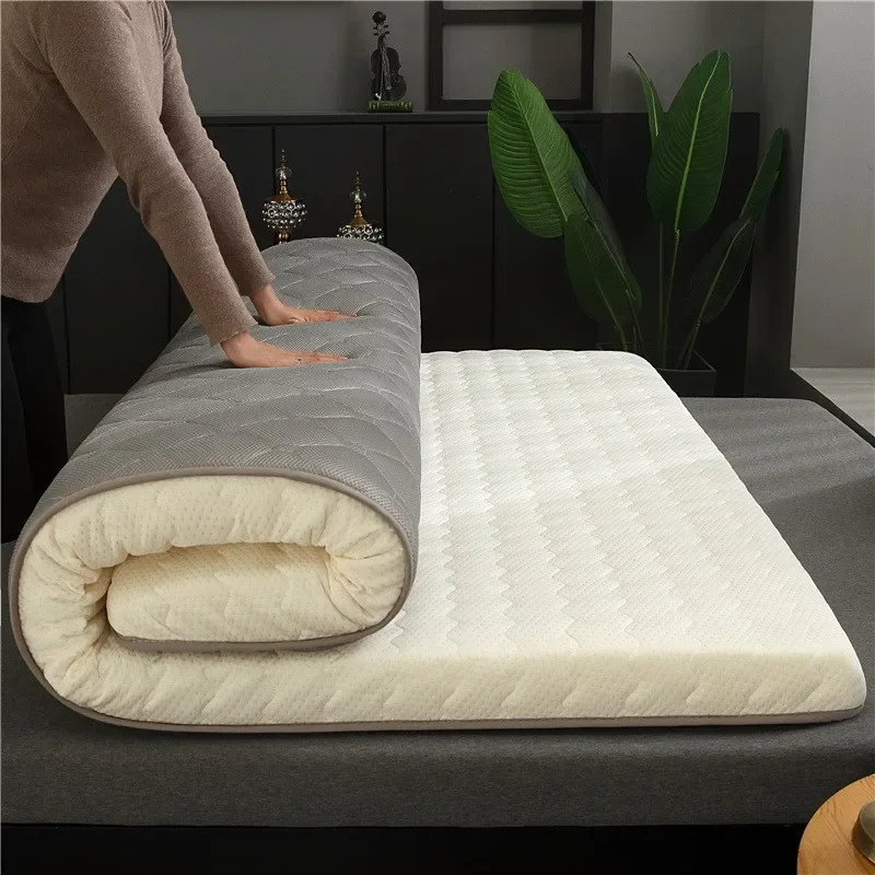 Hot sale roll up cheap price single size 5 cm height rebound sleep Memory Foam Mattress pad