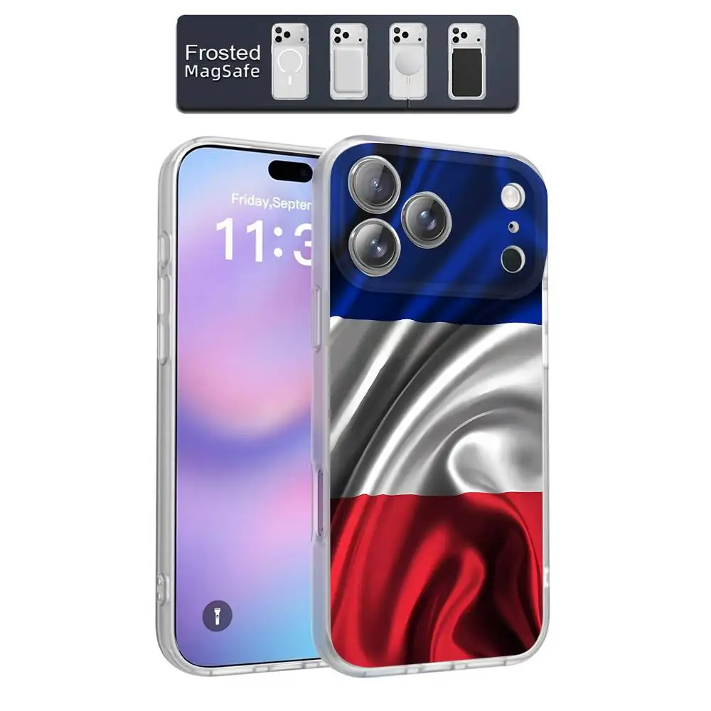 Paris France Passport Flag Travel Phone Case For iPhone 17,16,15,14,13,12,11,Pro,Max,Plus,E,Air,Mini Magnetic Magsafe Frosted