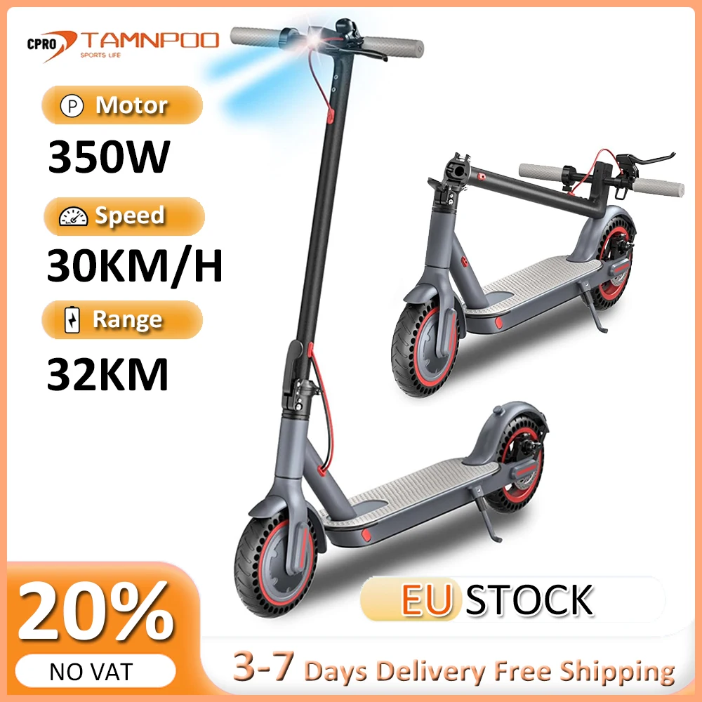 350W Electric Scooter 36V 10Ah 30KM/H Top Speed 30KM Max Range City Commuter Electric Kick Scooter Foldbale Escooter for Adults