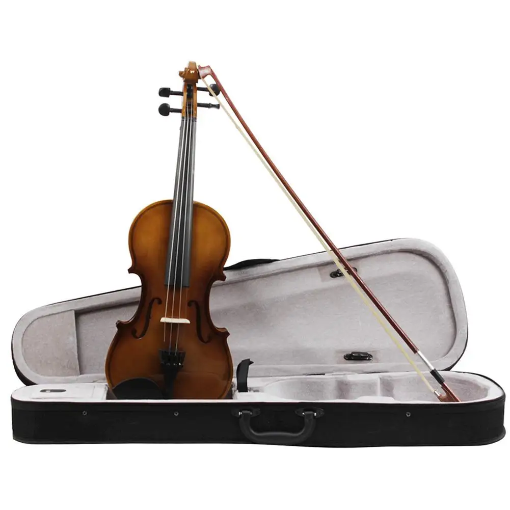 

Acoustic Violin For Beginners Practice Retro Basswood Violin With Piano Box Rosin Bow Children Students Gift