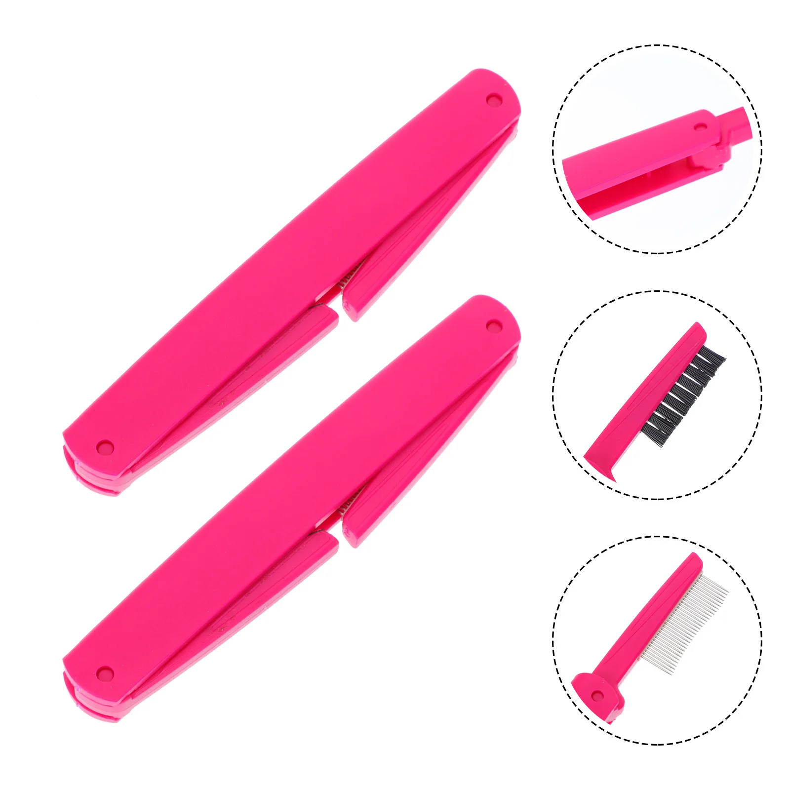 

2pcs Foldable Eyebrow Brushes Eyelash Combs Double Ended Mascara Tool Grooming Portable Brush Set Travel Essential