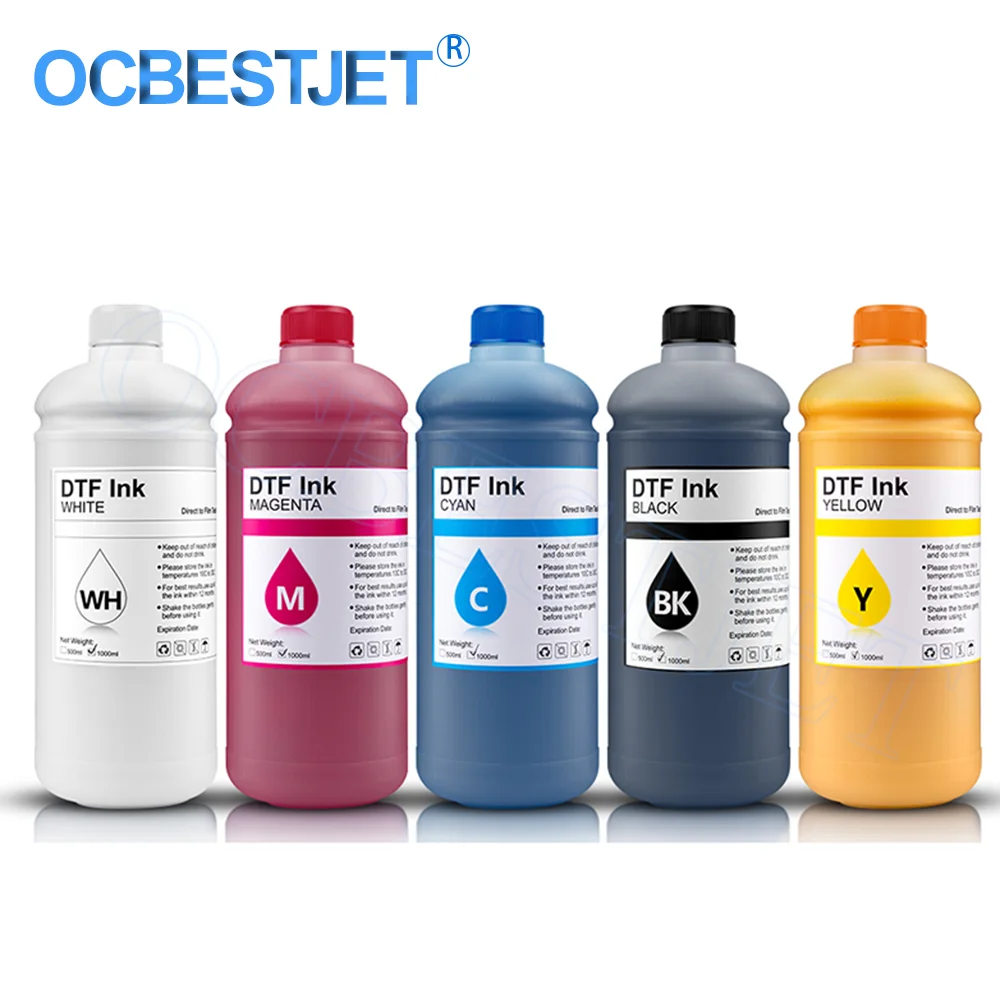 Imagem -02 - Dtf Pet Film Transfer Ink Adequado para Epson 1430 L800 L1800 1390 I3200 Tinta de Qualidade Comum 1000ml 5