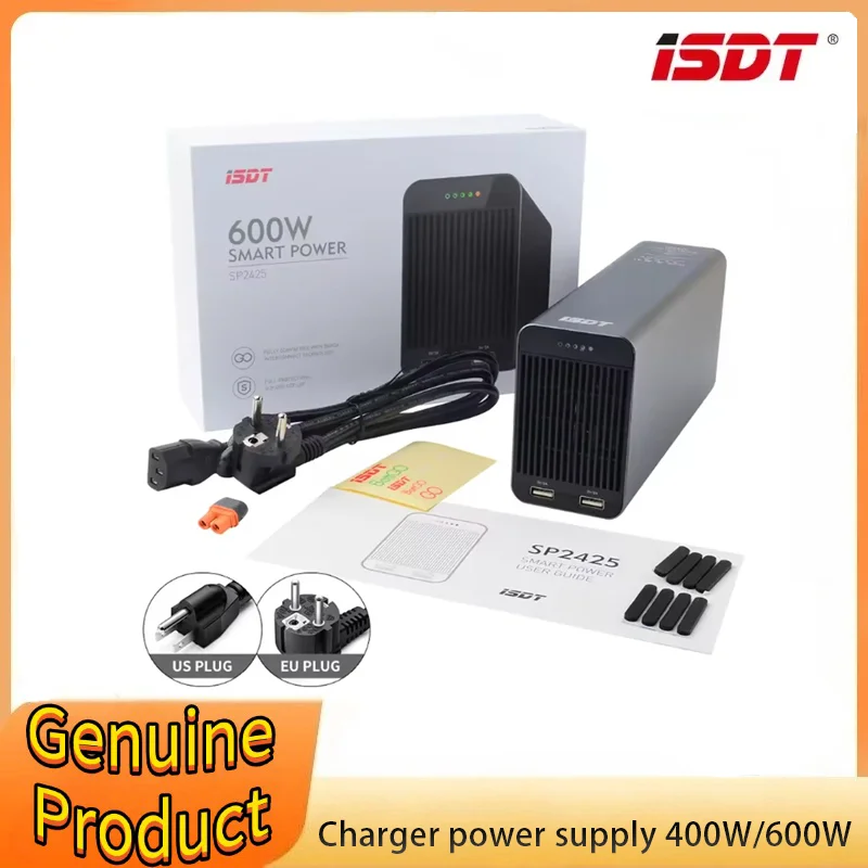 

ISDT SP2417 400W / SP2425 600W / SP2433 800W RC Battery Charger Adapter High Power Switch Smart Control With LED USB Charging