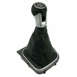 6 Speed for VW GOLF MK5 MK6 GTI Gaiter Boot Gear Shift Knob Stick Cover Frame