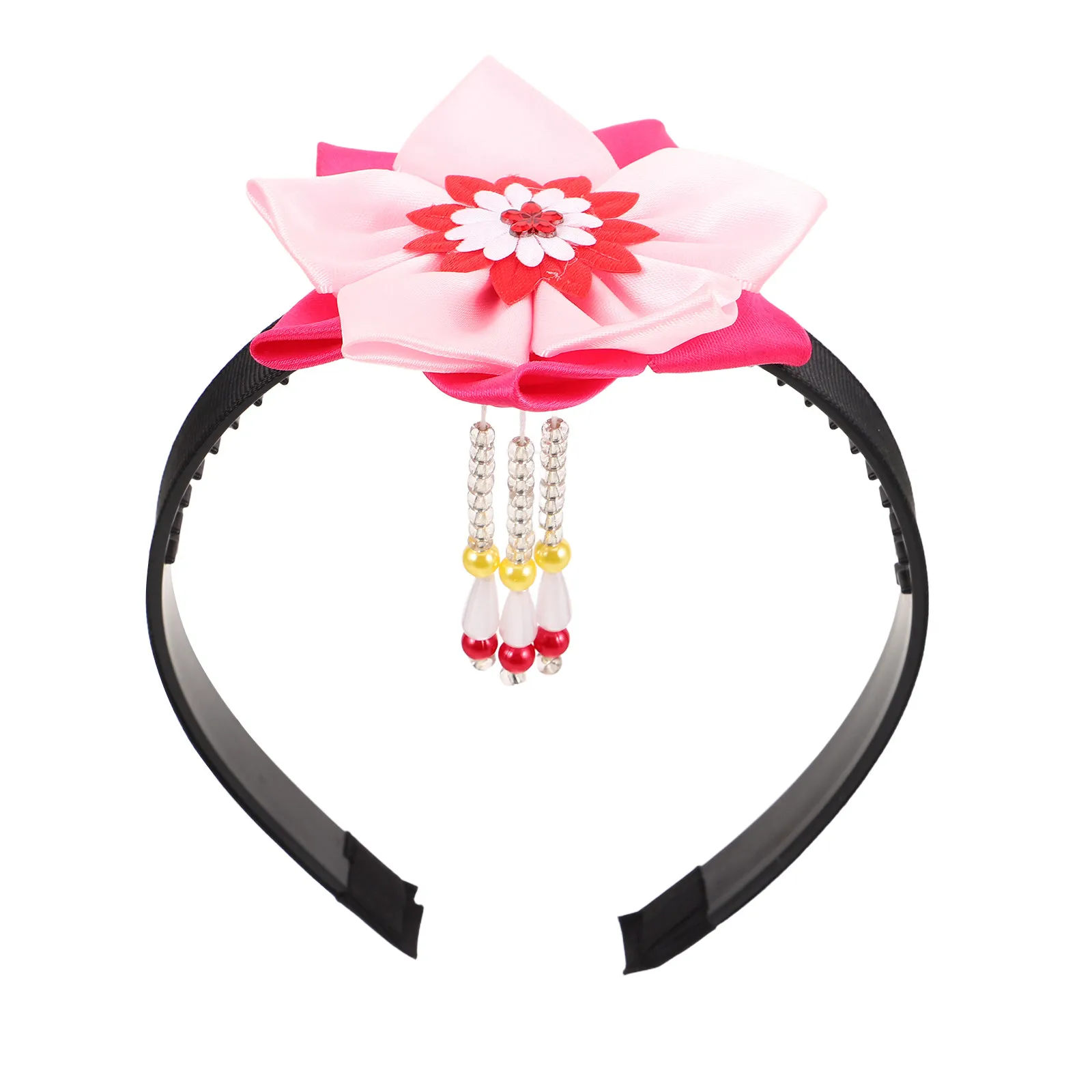 

Floral Tassel Headband Traditional Korean Hair Accessories Girls Performance Festival Hair Decoration Korean Jewelry