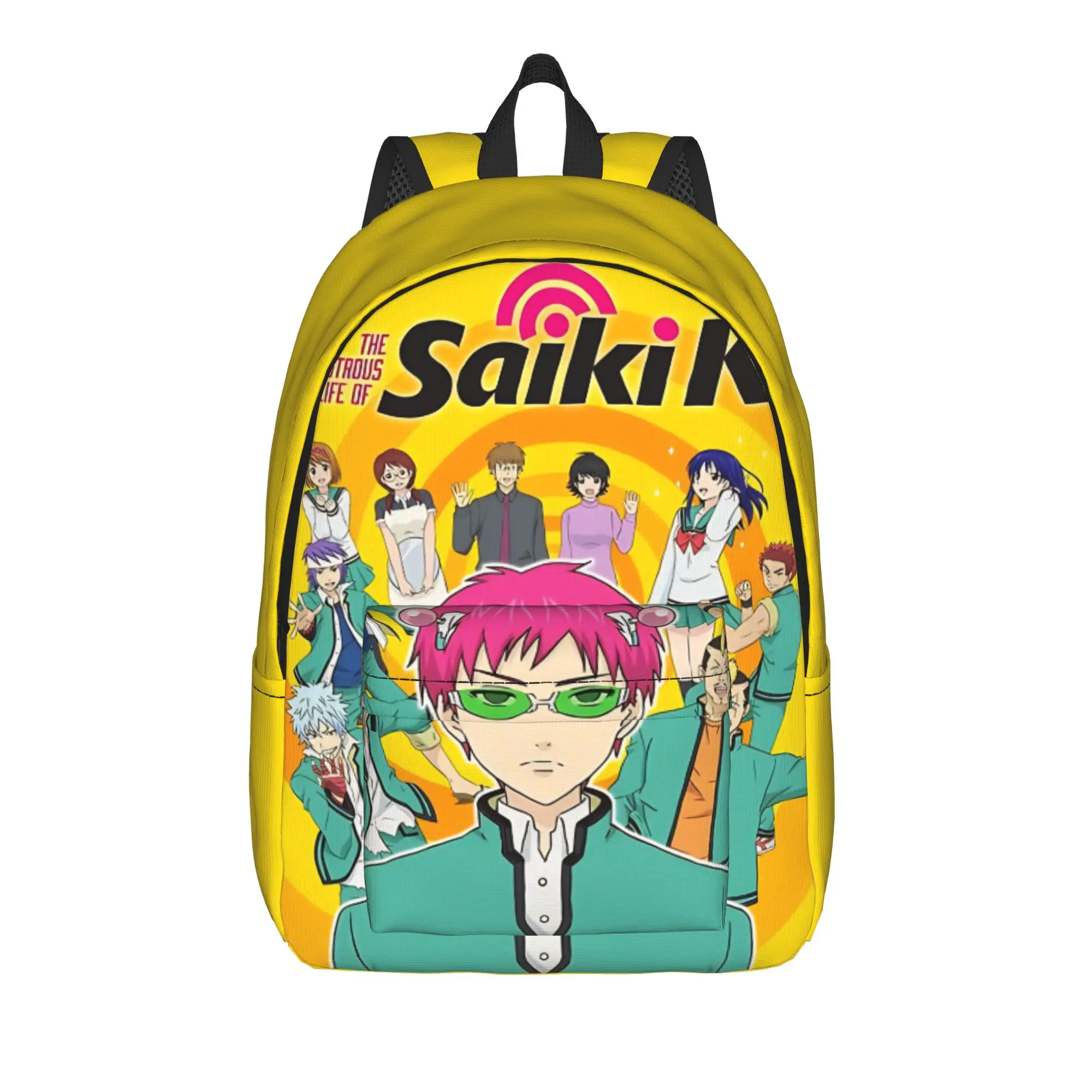 Saiki Kusuo Handbag Back to school season pastel cartoon  Lightweight Backpack