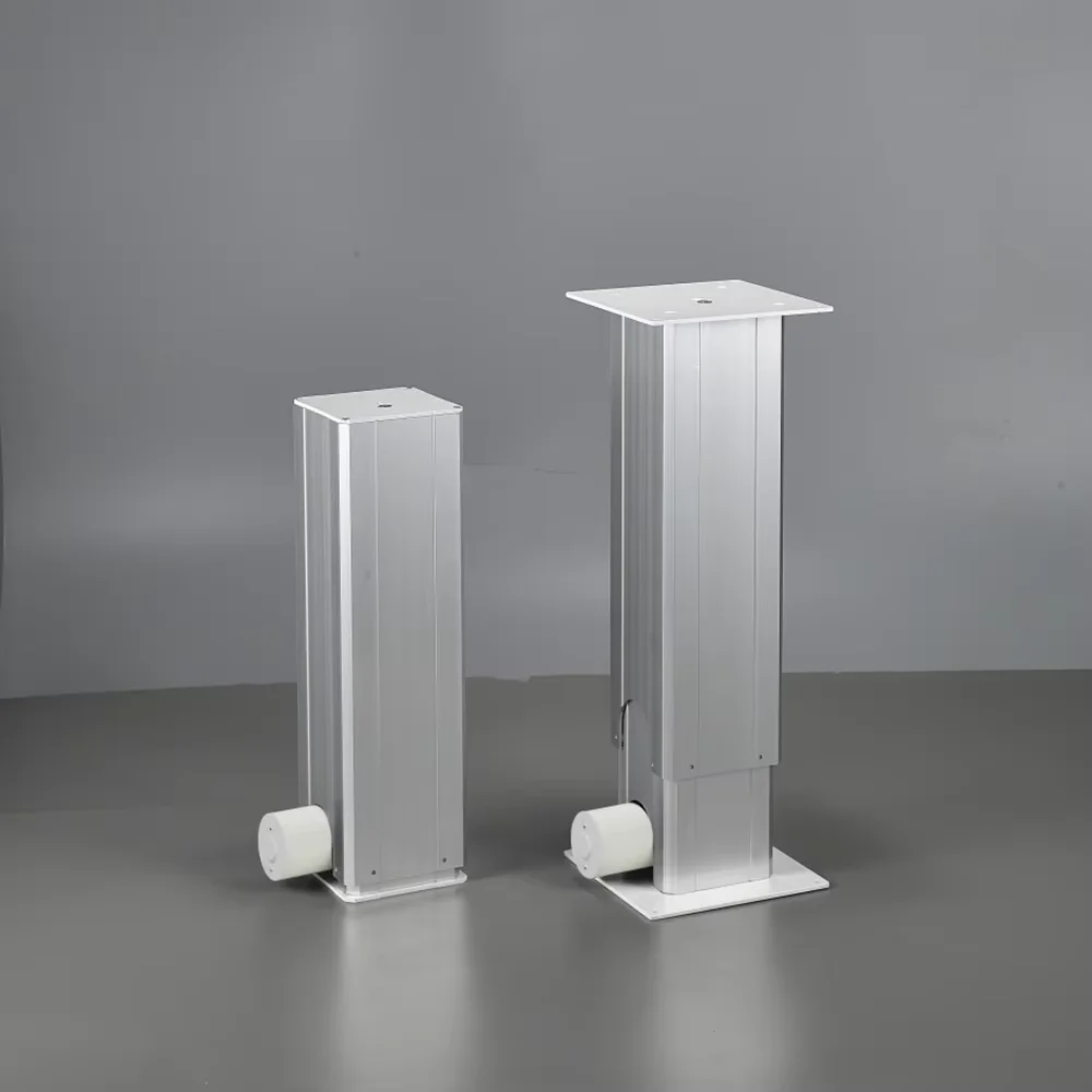 7500N Silver Electric Lifting Column with Aluminum Plate 50mm~1200mm Stroke 50kg~750kg Load DC12V/24V Remote Control image 4