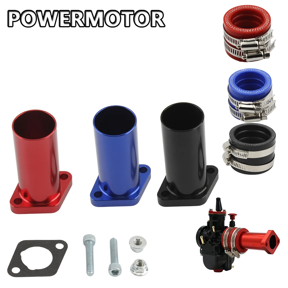 Moto CNC 35mm Collettore di Aspirazione Carburatore Adattatore Set Connettore Motore per PWK 21-30MM Mikuni VM Carburatore Motocross