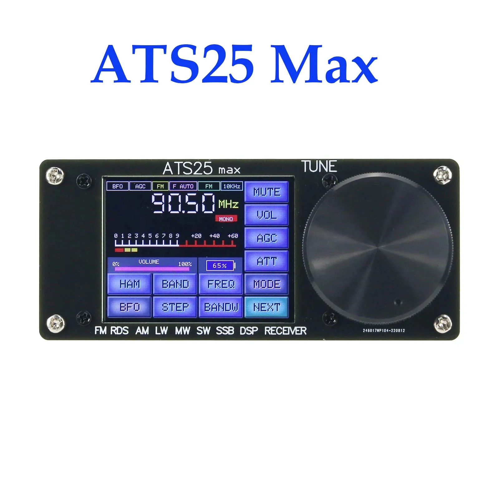 

HamGeek ATS25 Max Si4732 All Band Radio Receiver FM RDS AM LW MW SW SSB DSP Receiver w/ 2.4" Touch Screen