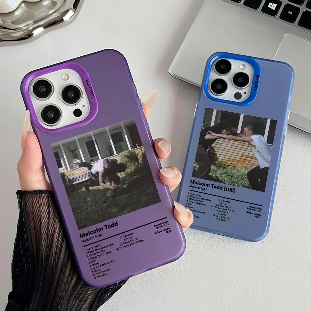 

Singer M-Malcolm Todd Phone Case Matte Laser Aurora Case for iPhone 17 16 15 14 13 12 11 Pro Max Air Shockproof Cover