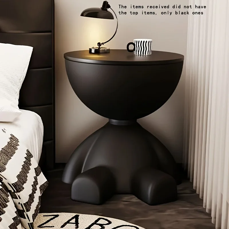 Modern Creative Bear-Shaped Plastic Nightstand Multi-Functional Bedside Table Easy Assembly, for Living Room and Bedroom Storage image 6