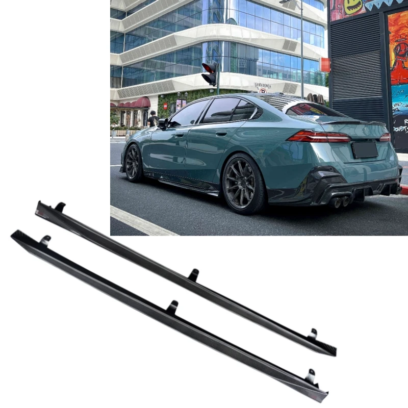 

STLFDry Carbon Fiber TK Style Headstock Side Skirts for BMWs 5 Series G60 4-Door 2024+ High Gloss UV Protection Lightweight Desi