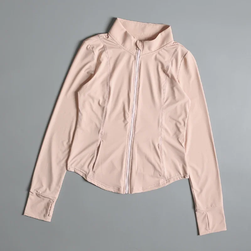 

Sports jacket for women in summer slim and slim stand collar ice silk sun protection clothes fashionable morning jogging