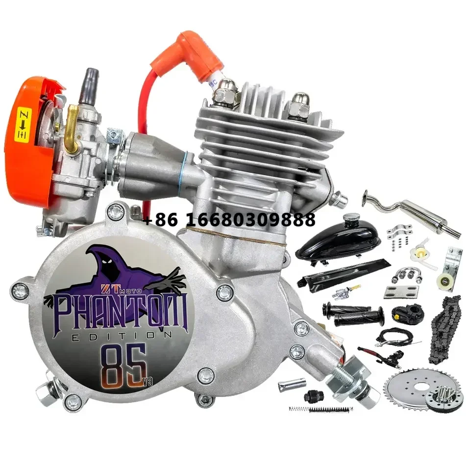 

2 Stroke 80CC Petrol Engine Motorized Bicycle Motorcycle Conversion Motor Kit Factory New Design ZTMOTO-85 V3 85CC