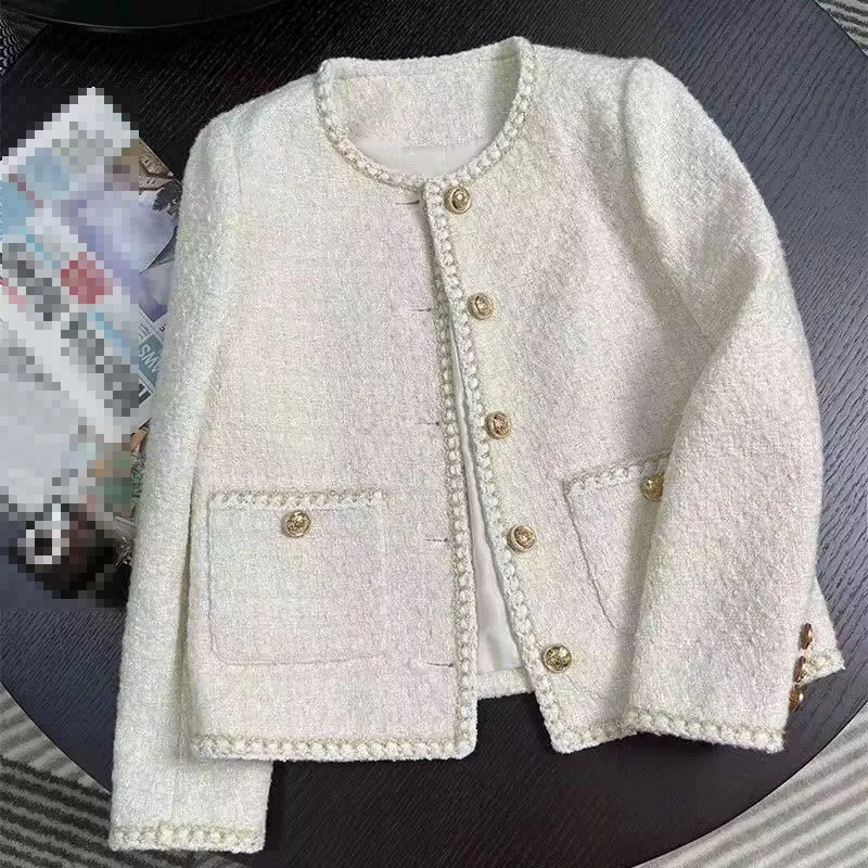 

Jacket for Female Spring and Fall Fashion New Korean Version of the French Short Section Fairy Style Temperament Celebrity Coat