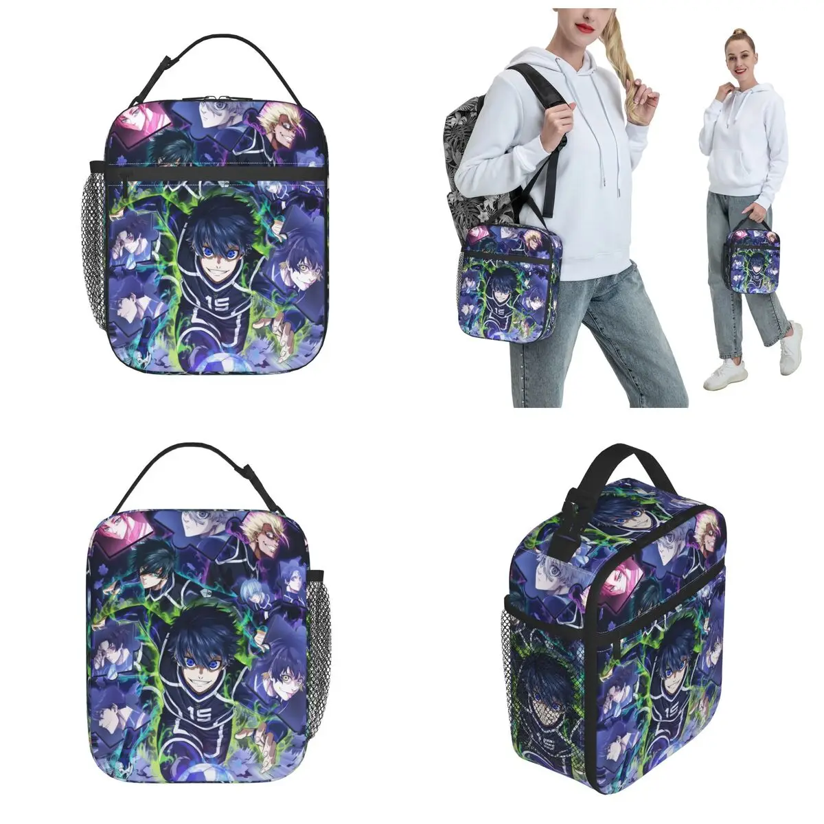 Lunch Box Anime Blue Locks Accessories Lunch Food Box Y2K Cooler Thermal Lunch Box For School - view 2
