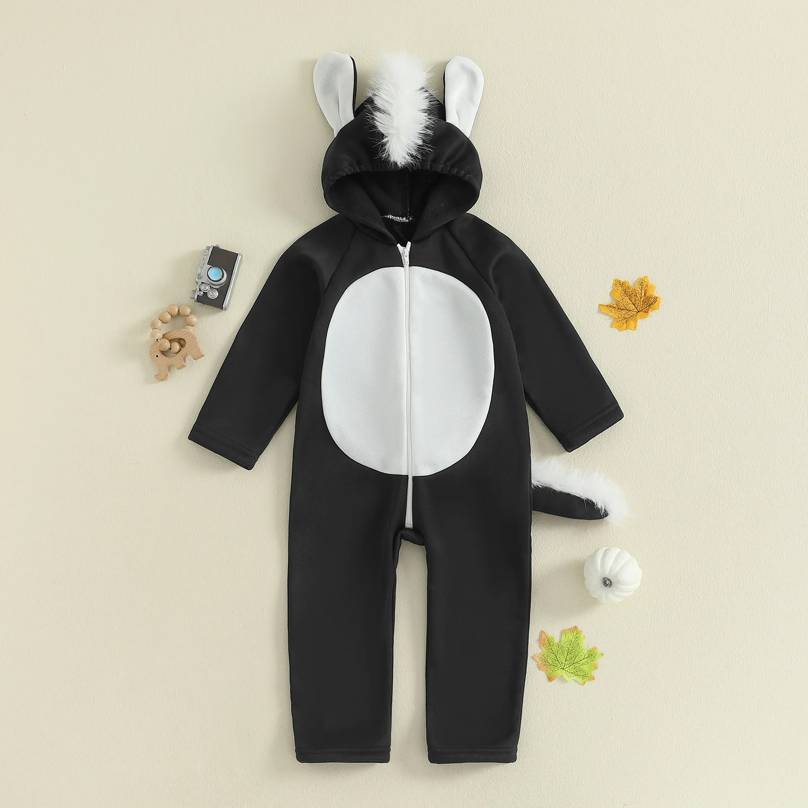 

Toddler Halloween Costume Baby Cute Animal Costumes Zipper Hooded Jumpsuit Cosplay Outfits Fall Winter Clothes