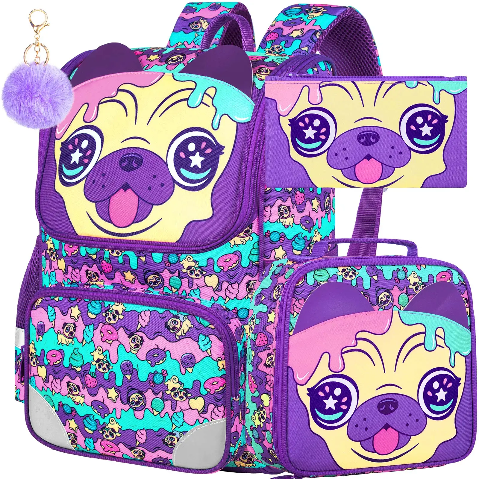 3PCS Backpack for Girls, 15\