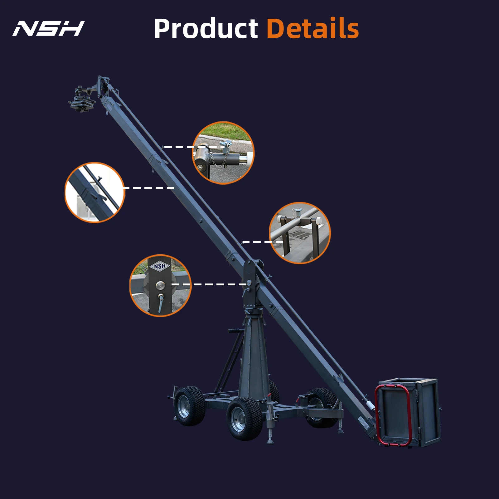 NSH Heavy Duty Camera Crane Rocker Arm Other Camera Accessories For Video Shooting grip equipment film