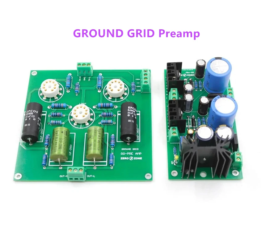 

ZEROZONE Latest Upgrade Version GROUND GRID Preamp 12AU7 Tube Preamp / GG Bile Preamp + Power Board (Finished Board)