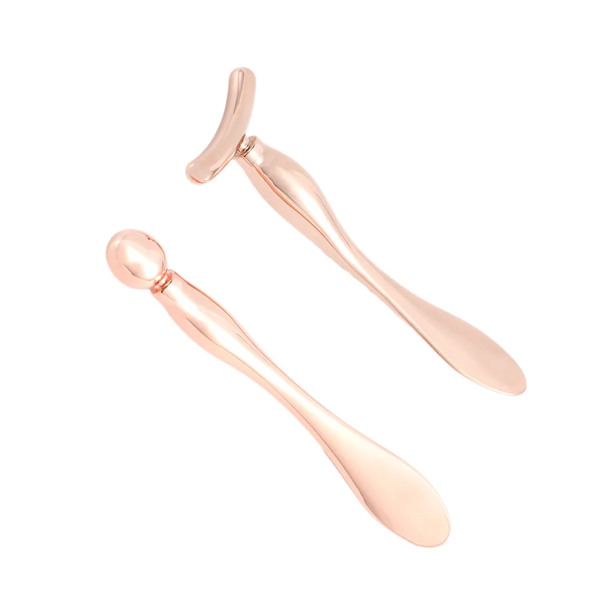2 piezas de herramientas de masaje ocular, espátula facial, raspador, espátula de metal para maquillaje, herramientas para mascarillas faciales