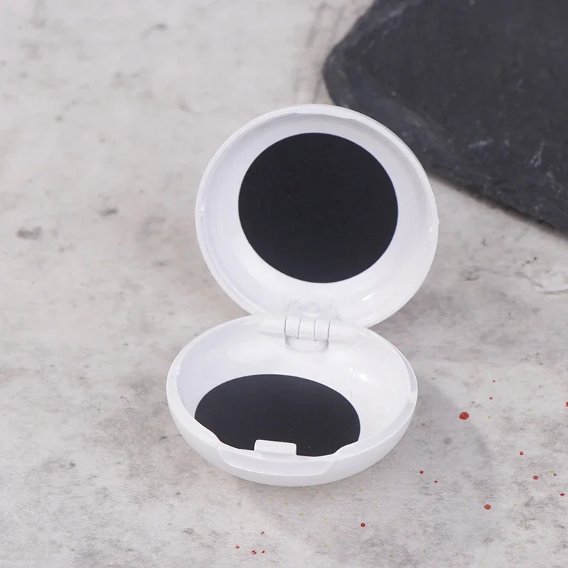 صندوق سدادة أذن مستدير عازل للصوت صغير محمول من البلاستيك صندوق تخزين سدادة الأذن للنوم منظم أقراط المجوهرات الحرفية