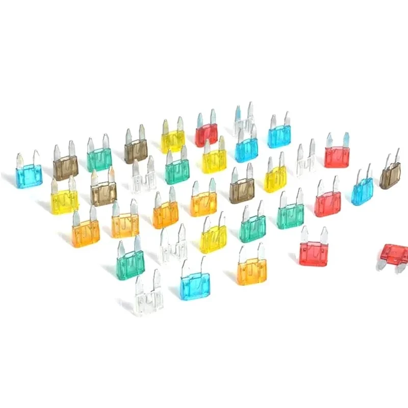 35Pcs MIXED Mini Blade Fuse AUTO Car Motorcycle 5 7.5 10 15 20 25 30 AMP Blade Fuse Assortment Set Universal Accessories