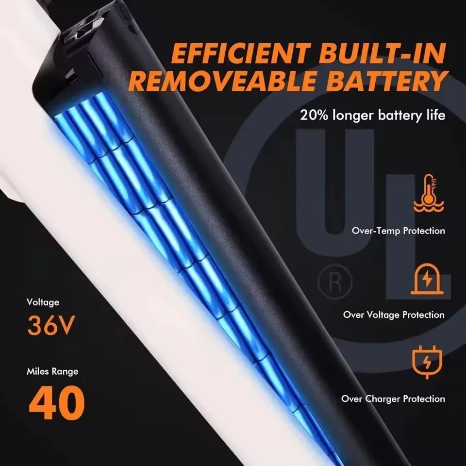 دراجة كهربائية للكبار 48 فولت 26 خطوة من خلال 22 ميل في الساعة 750 وات 7 سرعات للتنقل مع إطار 2.1 #4