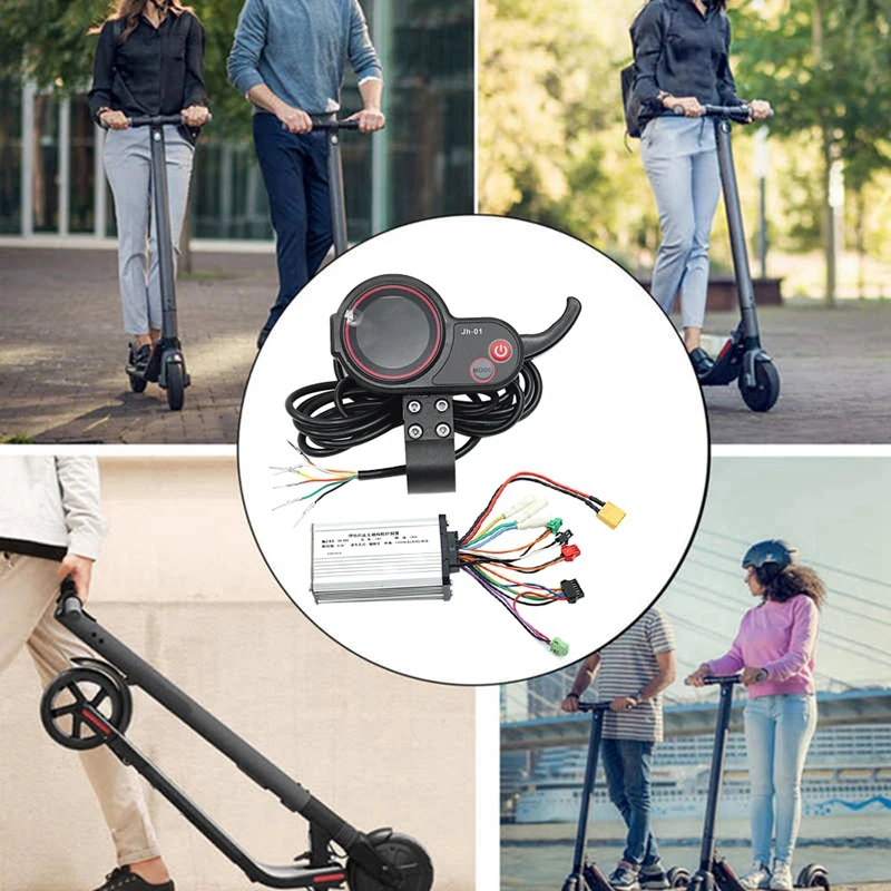 Controlador sin escobillas para patinete eléctrico, pantalla LCD de JH-01 metros, 48V, 20a, accesorios para bicicleta eléctrica