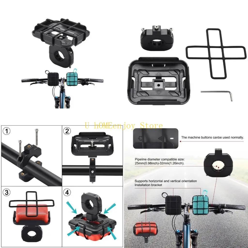 B0KF Wireless Lautsprecher Träger tragbare Lautsprecher montieren für Go 4/Go 3 Radfahren und Boote.