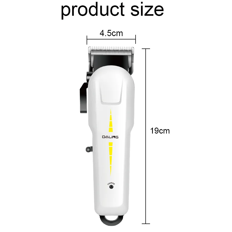Cortadora de pelo DALING DL-1172 para hombre, maquina cortar pelo profesional de peluquero, carga silenciosa, hoja de acero inoxidable, carga USB