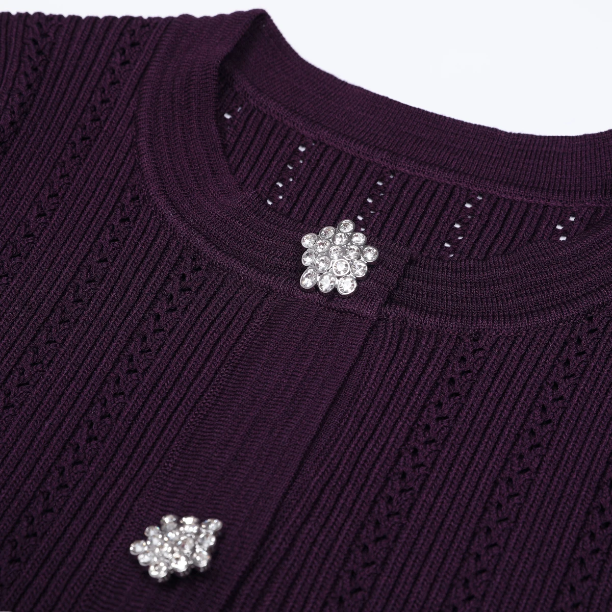 Abito estivo a maniche corte lavorato a maglia con scollo tondo da donna alla moda di alta qualità, vestibilità slim e dimagrante, con copertura sui fianchi