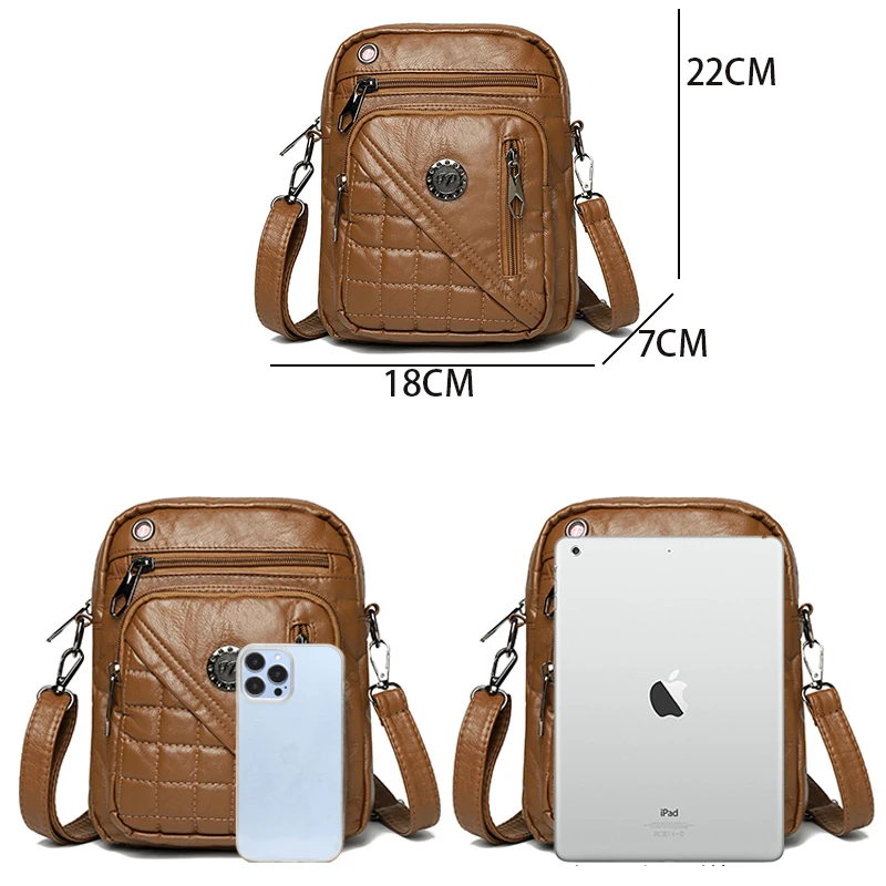 Vintage Small Crossbody Bags for Women, PU Leather Purses and Handbags Designer Shoulder Bag Female Phone Pocket Bag image 5