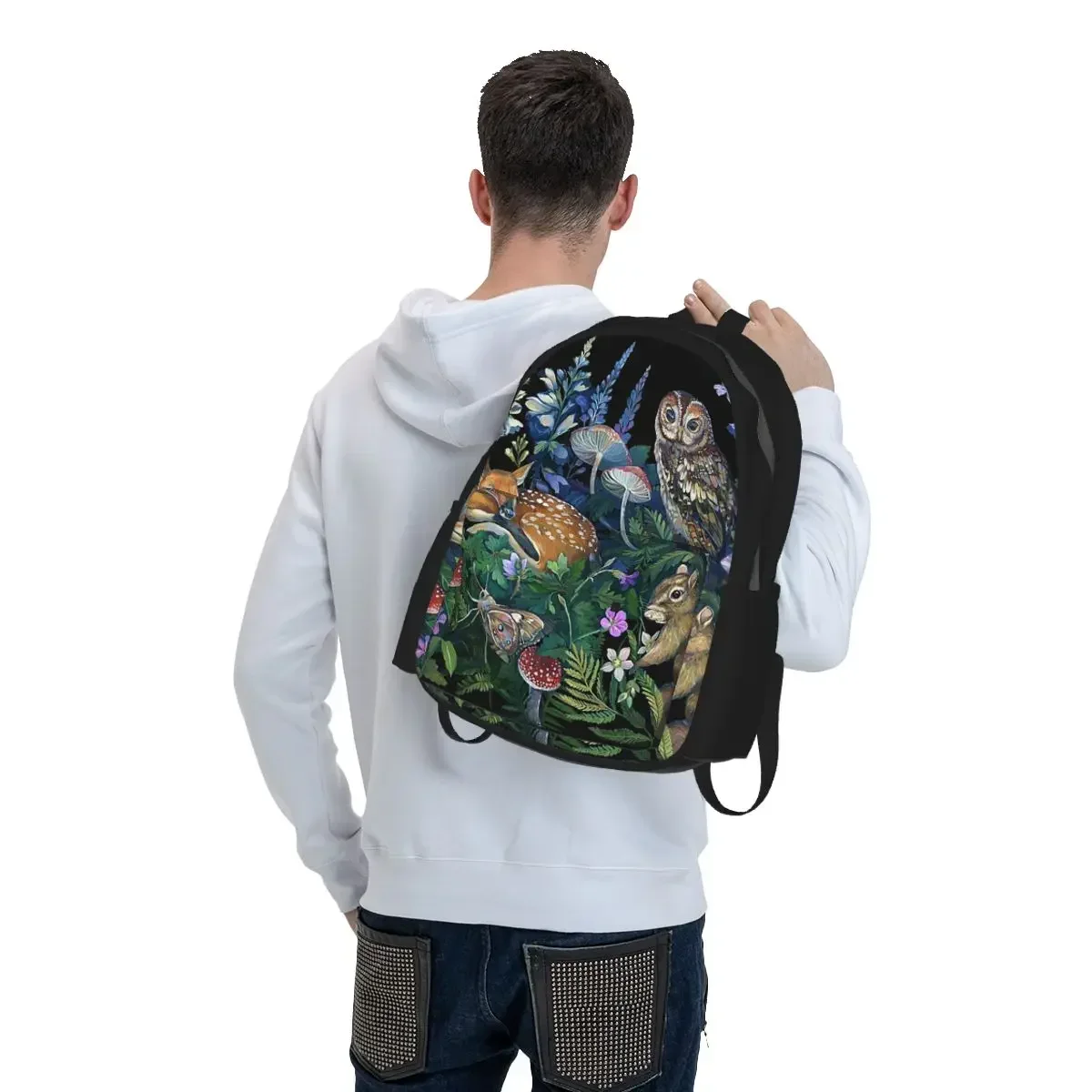 Enchanted Forest Backpack Student BookBag Children School Bag Laptop Shoulder Bags for Men Women