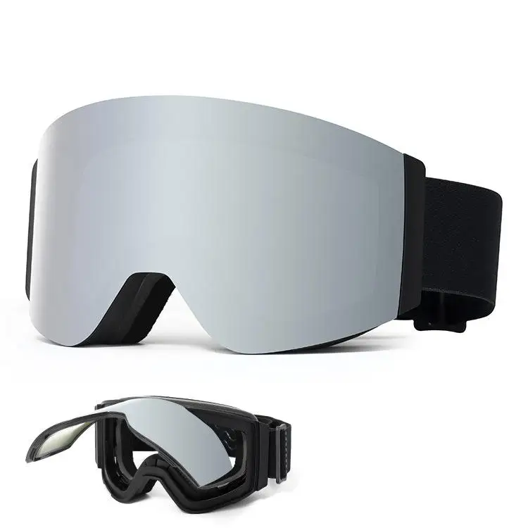 

Магнитные лыжные очки-маска с откидной линзой для взрослых, двухслойные, с защитой от запотевания, настраиваемые для мужчин и женщин, для повышения продаж