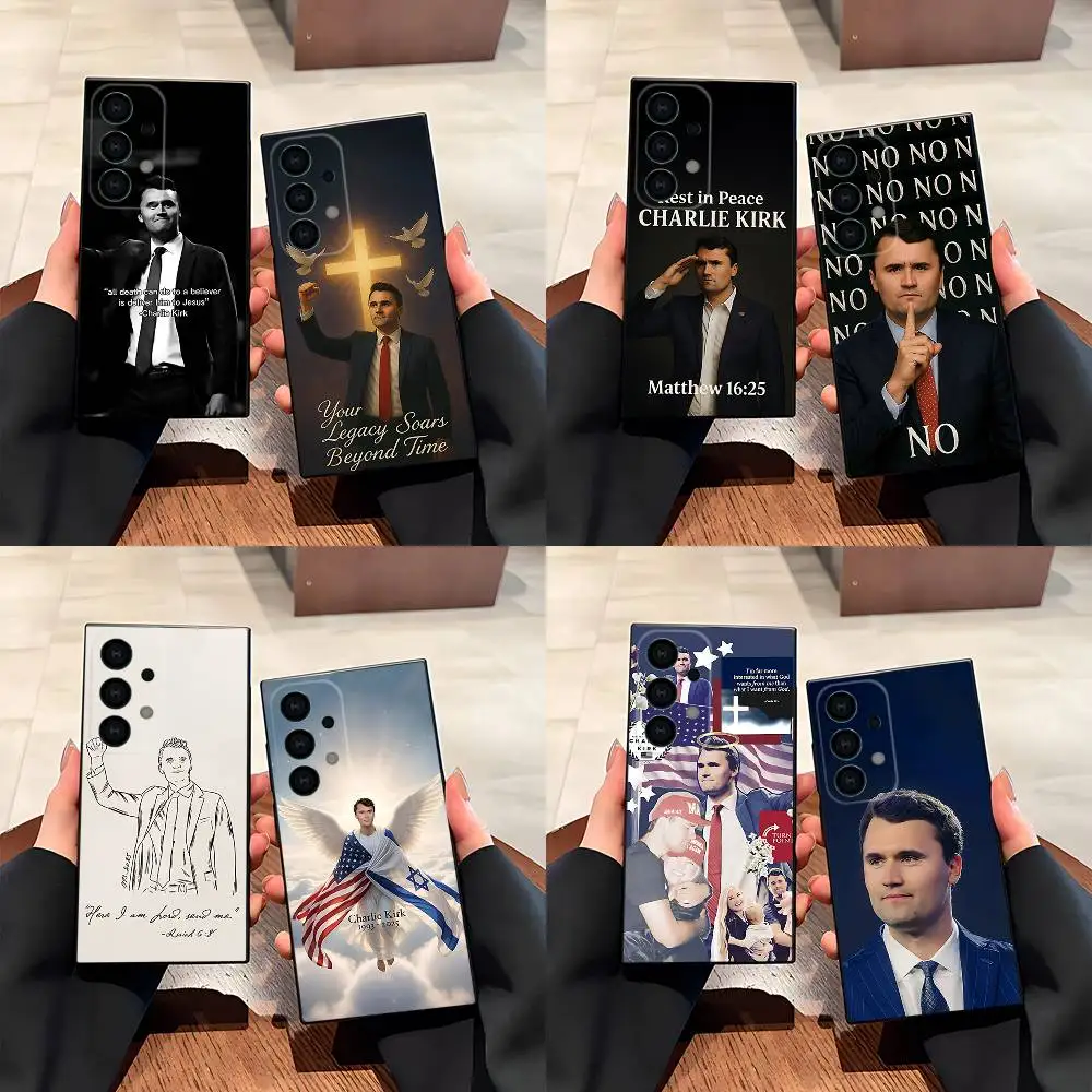 

Legends C-Charlie K-Kirk Phone Case for Samsung S24 S22 S25 Ultra S9 S20 FE S23 Plus S10 S21 Shockproof Funda Cover