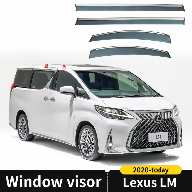 For  Lexus LM300H Window visor Weather Shield Side Window Deflector Car windshield weather shield Car accessories